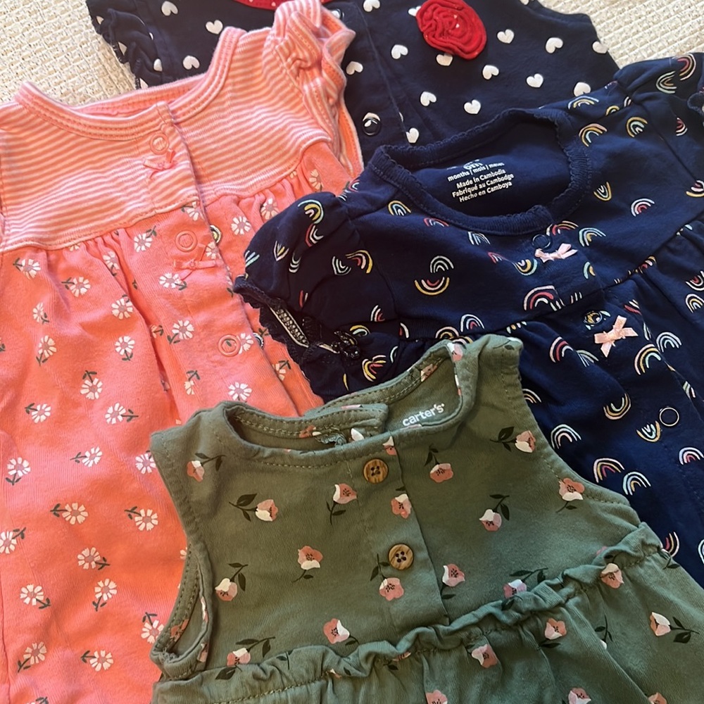 6M Carter’s Rompers Bundle - Picture 2 of 4